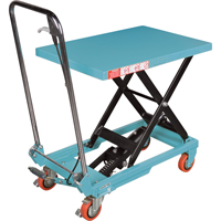 Heavy-Duty Hydraulic Scissor Lift Table, 27-1/2" L x 17-3/4" W, Steel, 330 lbs. Capacity MJ518 | Waymarc Industries Inc