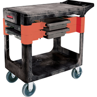 Maintenance Tool Cart, 2 Drawers, 38" L x 19-1/4" W x 33-3/8" H, Black MK744 | Waymarc Industries Inc