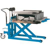 Chariots/tables hydrauliques de levée à ciseaux pour palettes, 42-1/2" lo x 20-1/2" la, Acier, Capacité de 2200 lb MA445 | Waymarc Industries Inc