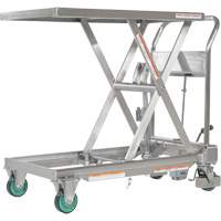 Hydraulic Scissor Lift Table, 31-1/2" L x 19-1/2" W, Stainless Steel, 550 lbs. Capacity MK812 | Waymarc Industries Inc