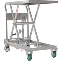 Hydraulic Scissor Lift Table, 31-1/2" L x 19-1/2" W, Stainless Steel, 550 lbs. Capacity MK812 | Waymarc Industries Inc