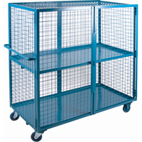 Wire Mesh Truck, 2 Tiers, 63" L x 32" W x 62.5" H, 1200 lbs. Cap. Waymarc Industries Inc