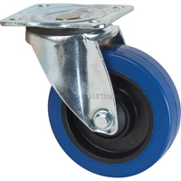 Blue Caster, Swivel, 5" (127 mm), Rubber, 400 lbs. (181 kg.) Waymarc Industries Inc