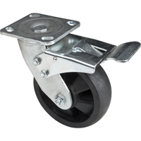 Hi-Temp Caster, Swivel with Brake, 6" (152.4 mm), Nylon, 880 lbs. (399 kg.) Waymarc Industries Inc