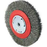 Brosse &agrave; fils cr&ecirc;p&eacute;s 101F-2M, 6" dia., Fils 0,014", Arbre 1/2" - 2" Waymarc Industries Inc