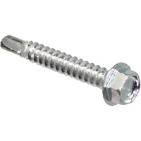 Self Drill Hex Washer, 1" x 10" L, Zinc Plated Waymarc Industries Inc