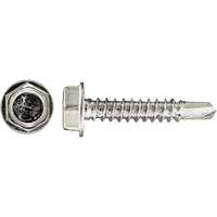 100-Piece Drill-X&reg; Hex HD Tapping Screws, #12 Dia., 1-1/4" L, Zinc Plated Waymarc Industries Inc