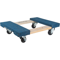Carpeted Ends Hardwood Dolly, Wood Frame, 18" W x 24" L, 900 lbs. Capacity MN190 | Waymarc Industries Inc