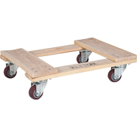 Hardwood Dolly, Polyurethane Wheels, 1600 lbs. Capacity, 18" W x 24" D x 7" H Waymarc Industries Inc