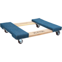 Carpeted Ends Hardwood Dolly, Wood Frame, 18" W x 24" L, 900 lbs. Capacity MN196 | Waymarc Industries Inc