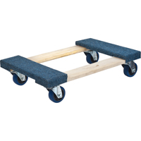 Carpeted Ends Hardwood Dolly, Wood Frame, 18" W x 24" L, 1400 lbs. Capacity MN214 | Waymarc Industries Inc