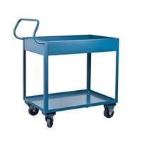 Deep Lipped Service Cart, 2 Tiers, 24" W x 47" H x 36" D, 1200 lbs. Capacity Waymarc Industries Inc