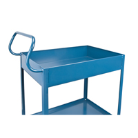 Deep Lipped Service Cart, 2 Tiers, 24" W x 47" H x 36" D, 1200 lbs. Capacity Waymarc Industries Inc