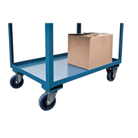 Deep Lipped Service Cart, 2 Tiers, 24" W x 47" H x 36" D, 1200 lbs. Capacity Waymarc Industries Inc
