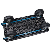 Plastic Platform Truck, 48" L x 24" W, 1200 lbs. Cap., Pneumatic Wheels Waymarc Industries Inc