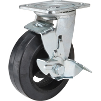 Mold-on Caster, Swivel with Brake, 6" (152.4 mm), Rubber, 550 lbs. (249 kg.) Waymarc Industries Inc