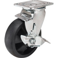 Hi-Temp Caster, Swivel with Brake, 6" (152.4 mm), Nylon, 880 lbs. (399 kg.) Waymarc Industries Inc
