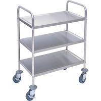 Shelf Cart, 3 Tiers, 16" W x 35" H x 26" D, 200 lbs. Capacity MN550 | Waymarc Industries Inc