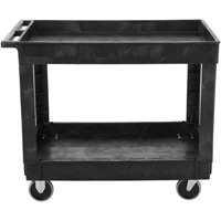 Flat Handle Utility Cart, 2 Tiers, 40" x 32-1/4" x 24", 500 lbs. Capacity Waymarc Industries Inc