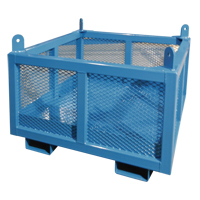 Material Handling Basket, 24" H x 48" W x 48" D, 1000 lbs. Capacity MN664 | Waymarc Industries Inc