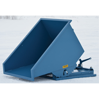 Self-Dumping Hopper, Steel, 1 cu.yd., Blue MN958 | Waymarc Industries Inc