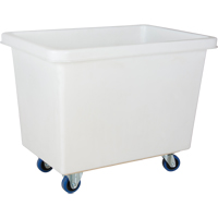 Tapered Wall Box Truck, White Polyethylene, 39" L x 27" W x 31" H, 12 cu. ft. Volume, 600 lbs. Capacity Waymarc Industries Inc