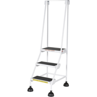 Stop-Step Ladders, 3 Steps, 16" Step Width, 28-11/16" Platform Height, Steel MO021 | Waymarc Industries Inc