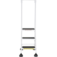 Stop-Step Ladders, 3 Steps, 16" Step Width, 28-11/16" Platform Height, Steel MO021 | Waymarc Industries Inc