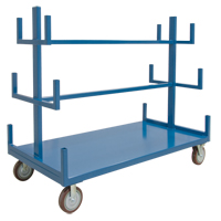 Mobile Pipe & Bar Rack, Steel, 72" W x 36" D x 60" H, 3000 lbs. Capacity MO249 | Waymarc Industries Inc