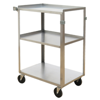Shelf Carts, 3 Tiers, 15-3/4" W x 32" H x 24" D, 500 lbs. Capacity MO252 | Waymarc Industries Inc