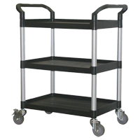 Utility Cart, 3 Tiers, 33-1/2" x 39-3/8" x 19", 300 lbs Capacity Waymarc Industries Inc