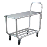 Aluminum Tubular Deck Cart, 700 lbs. Capacity, Aluminum, 19" W x 42" H x 46" D, Lip Down MO452 | Waymarc Industries Inc