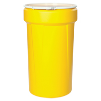 Nestable Polyethylene Drum, 55 US gal (45 imp. gal.), Open Top, Yellow Waymarc Industries Inc