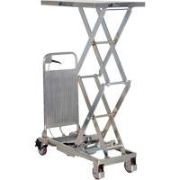 Manual Hydraulic Scissor Lift Table, 27-1/2" L x 17-3/4" W, Partial Stainless Steel, 220 lbs. Capacity MO851 | Waymarc Industries Inc