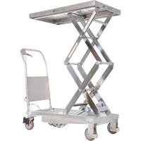 Manual Hydraulic Scissor Lift Table, 35-1/2" L x 20" W, Partial Stainless Steel, 800 lbs. Capacity MO857 | Waymarc Industries Inc