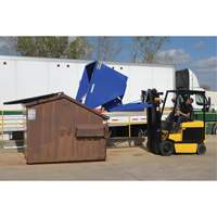 Self-Dumping Hopper, Steel, 3 cu.yd., Blue MO926 | Waymarc Industries Inc