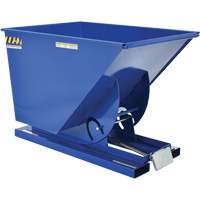 Conteneur autobasculeur, Acier, 1 vg³, Bleu Waymarc Industries Inc