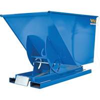 Conteneur autobasculeur, Acier, 1 vg³, Bleu Waymarc Industries Inc