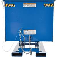 Conteneur autobasculeur, Acier, 1 vg³, Bleu Waymarc Industries Inc