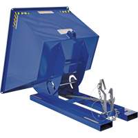 Conteneur autobasculeur, Acier, 1 vg³, Bleu Waymarc Industries Inc