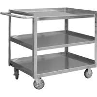 Industrial Grade Shelf Cart, 3 Tiers, 24-1/8" W x 35" H x 42" D, 1200 lbs. Capacity MO977 | Waymarc Industries Inc