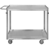 Industrial Grade Shelf Cart, 2 Tiers, 22-1/2" W x 34" H x 42-7/16" D, 600 lbs. Capacity MO988 | Waymarc Industries Inc