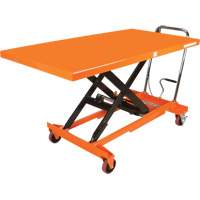 Hydraulic Scissor Lift Table, 63" L x 31-1/2" W, Steel, 1100 lbs. Capacity MP009 | Waymarc Industries Inc