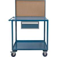Mobile Service Cart, 2 Tiers, 24" W x 57" H x 40" D, 1200 lbs. Capacity Waymarc Industries Inc