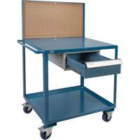 Mobile Service Cart, 2 Tiers, 24" W x 57" H x 40" D, 1200 lbs. Capacity Waymarc Industries Inc