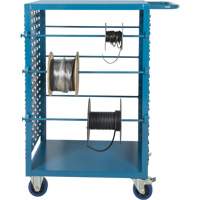 Mobile Wire Spool Cart, Steel, 6 Rod, 21" W x 48" H x 38" D, 1200 lbs. Capacity MP086 | Waymarc Industries Inc