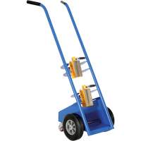 Magnetic Cylinder Hand Truck, Rubber Wheels, 12" W x 5" L Base, 350 lbs. MP137 | Waymarc Industries Inc