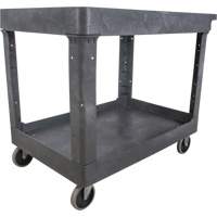 Utility Service Cart, 2 Tiers, 24-5/8" x 32-1/2" x 40", 550 lbs. Capacity Waymarc Industries Inc