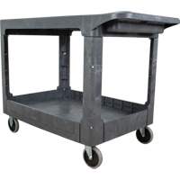 Chariot utilitaire pour l'entretien avec tablette plate, 2 tiers, 25-1/4" x 32-1/4" x 44", Capacit&eacute; 550 lb Waymarc Industries Inc