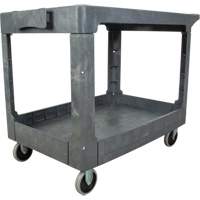 Chariot utilitaire pour l'entretien avec tablette plate, 2 tiers, 25-1/4" x 32-1/4" x 44", Capacit&eacute; 550 lb Waymarc Industries Inc